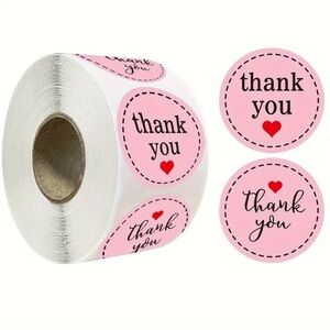 500 pc Thank You Stickers